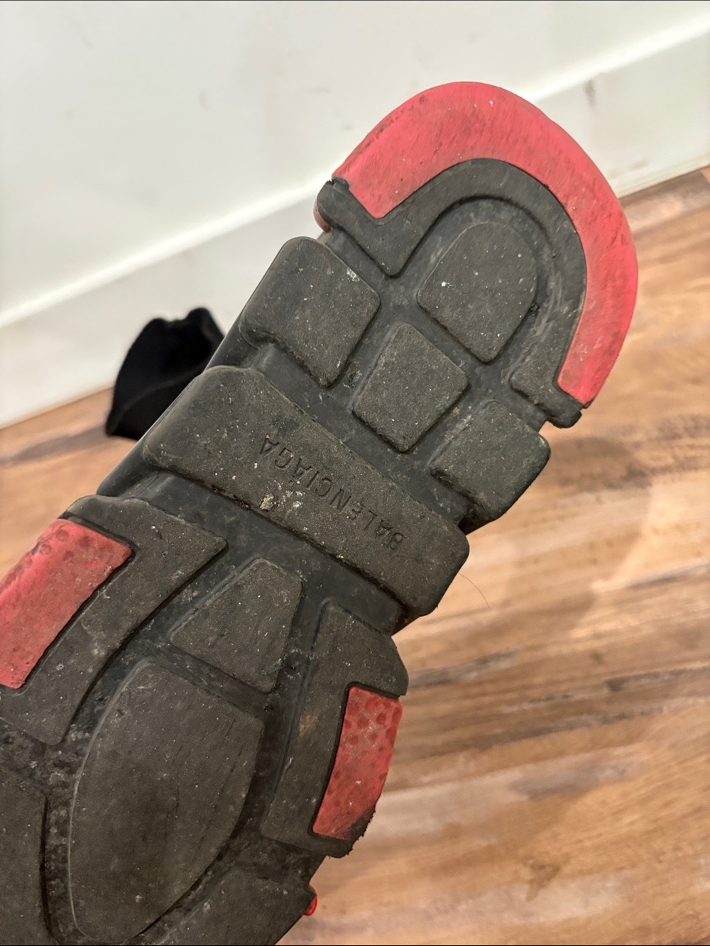 Balenciaga Black Sock Runner Sneakers with Pink Accents - Picture 3 of 5